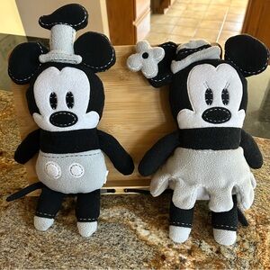 EUC Mickey & Minnie Collectable Plush Dolls, 14”